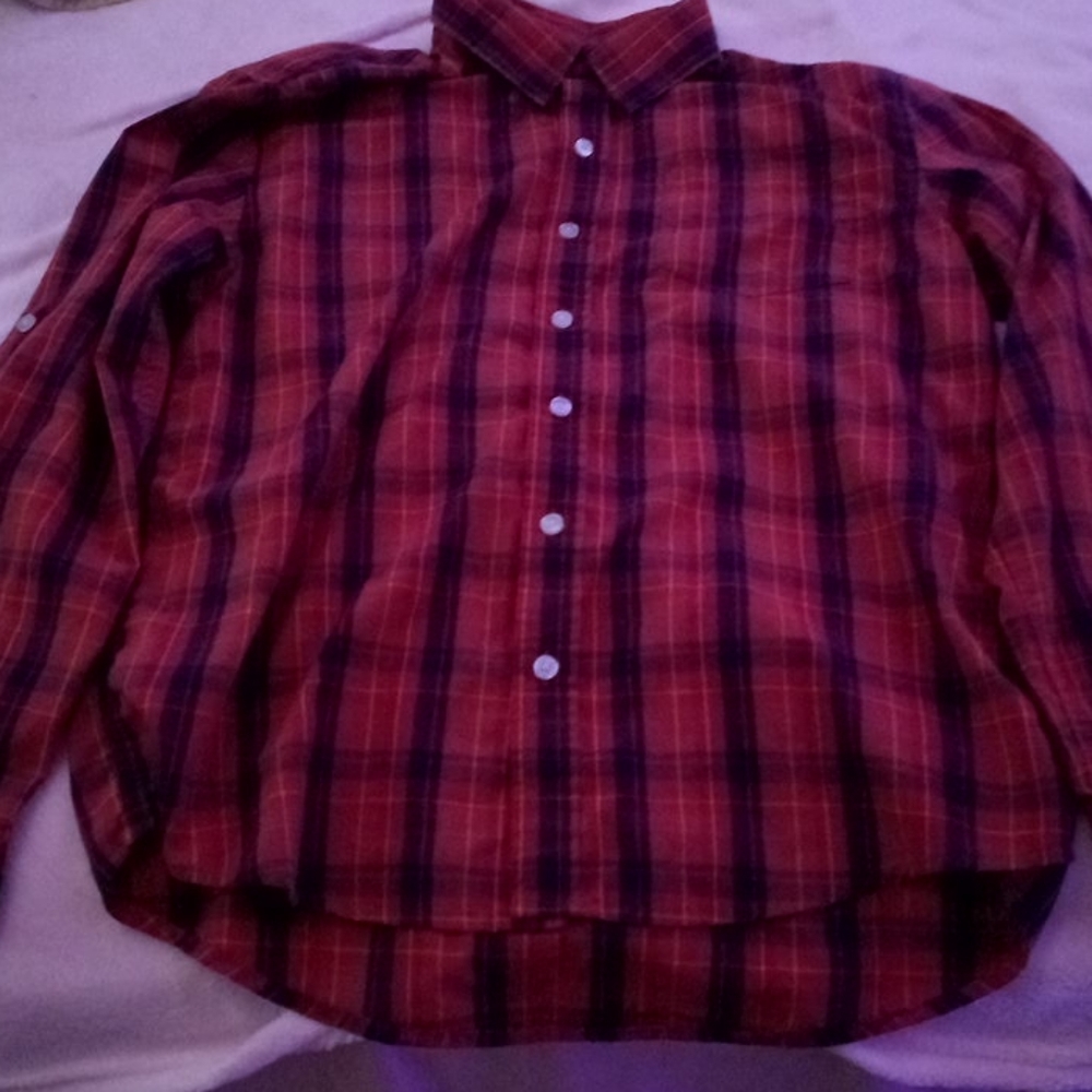Simply styled red Navy flannel